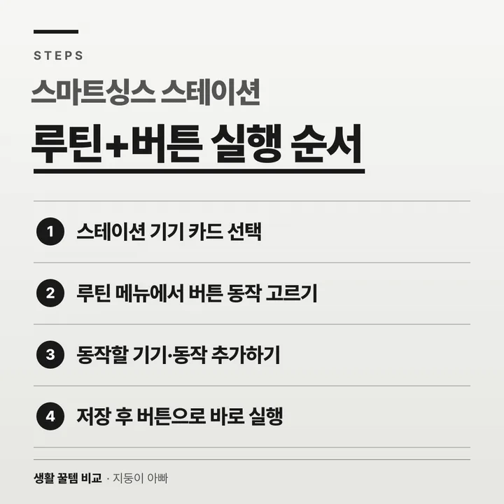 루틴+버튼 실행 순서