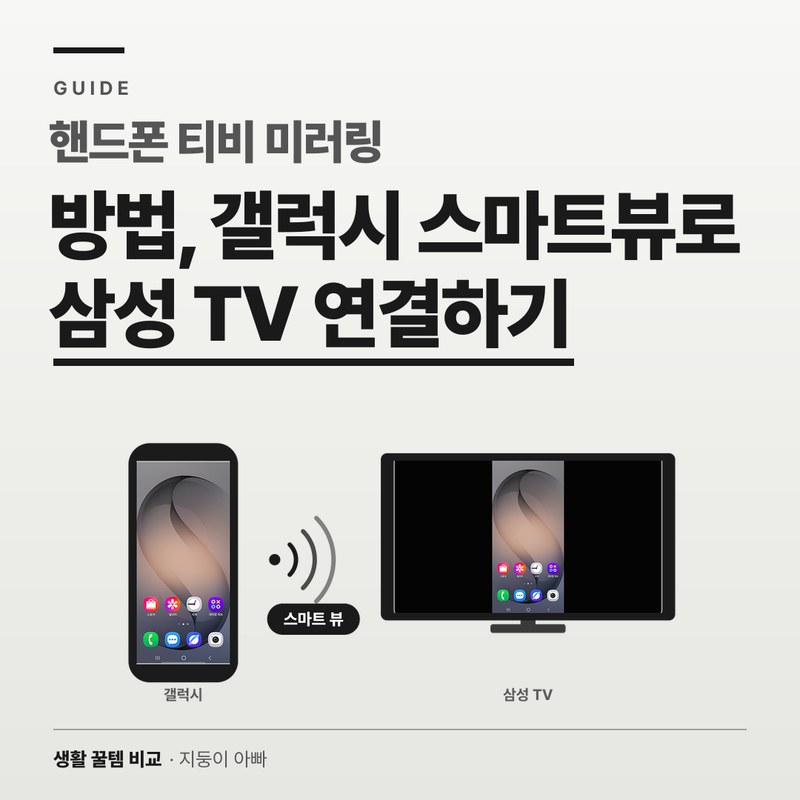 핸드폰 티비 미러링 2026 가이드: 갤럭시 스마트뷰 무선·유선 연결 총정리